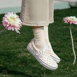 Vans Classic Floral Checkerboard Slip-On Sneakers